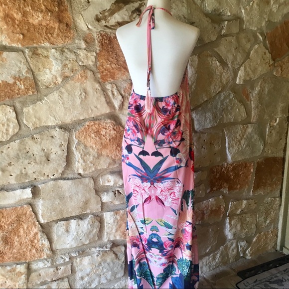 Pink Mokara Floral Halter Dress - Picture 7 of 8